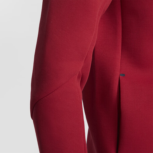 耐克（NIKE）官方男子连帽衫秋季卫衣针织休闲叠搭舒适拉链口袋HV0950 687健身红/黑 L
