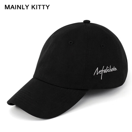 MAINLYKITTY女士棒球帽软顶鸭舌帽子遮阳跑步休闲帽女2025新款送女友老婆礼物 黑色-礼盒装