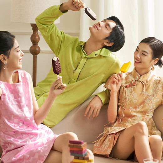 Menglong Beloved Classic Combination Vanilla Truffle 12 Pieces Ice Cream Gift Box Same Style as Open Market Customers 774g