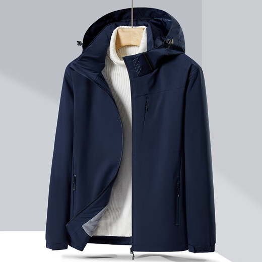 Burlemon Outdoor Travel Jacket Single-Layer-Männer und Frauen Windbreaker Windbreaker plus Samt Herbst- und Winterjacke Bergsteigerin Sportswear 9930a-2 Camouflage Orchid-Men M