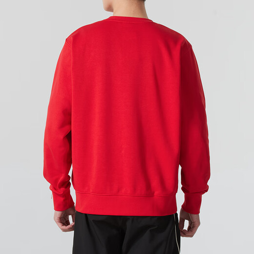 Nike (NIKE) sweatshirt men's 2025 autumn and winter new sports casual wear knitted long-sleeved jacket comfortable round neck pullover FN3889-657/Terry/China Red S (165/84A)