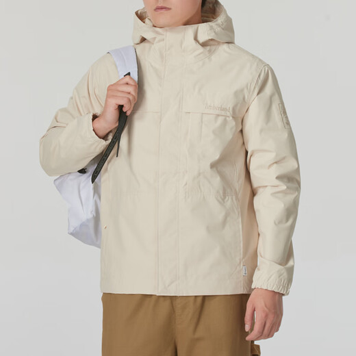 添柏岚（Timberland）冲锋衣男 春秋户外宽松轻便外套徒步登山服防风防水连帽梭织夹克 A695WEFL/店长推荐 (晒图退10) S (170/88A)