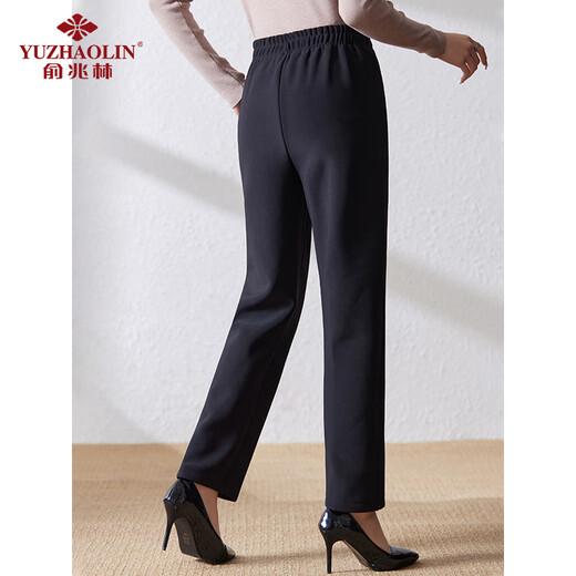Yu Zhaolin middle-aged and elderly women's velvet casual pants mother's pants warm pants trousers clothes for the elderly Y44X025