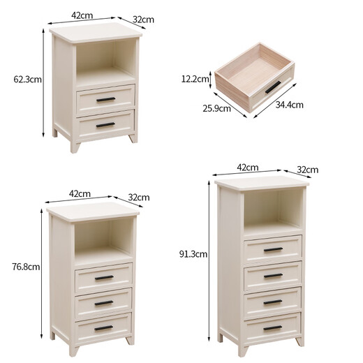 Yu's forest wood all solid wood chest of drawers, installation free, new storage cabinet, solid wood side cabinet, living room, multi-layered American storage cabinet, all solid wood, walnut color, 4 drawers, door-to-door delivery