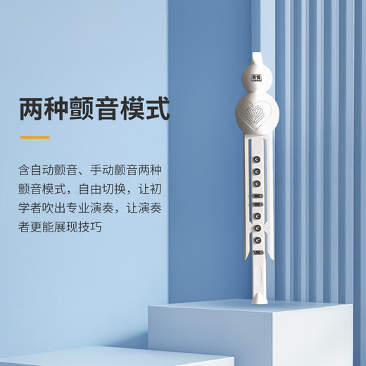 新锐葫芦丝乐器电新款国产电吹管中老年电子萨克斯吹管笛子乐器大全 银色