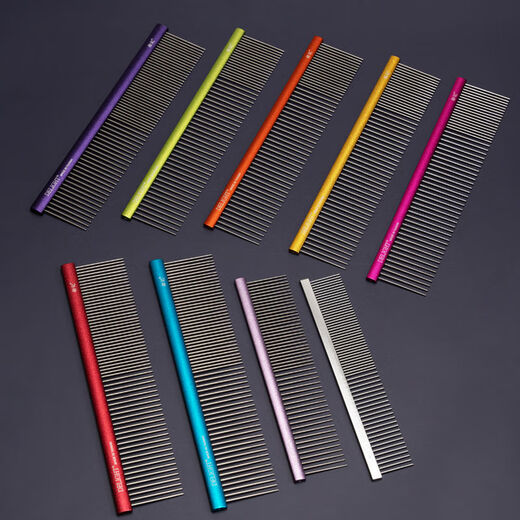 Ship's comb pet dog comb cat ragdoll cat knotting comb Teddy Bichon dog combing artifact pulling comb DL190-quality silver full density 10 points 5cm