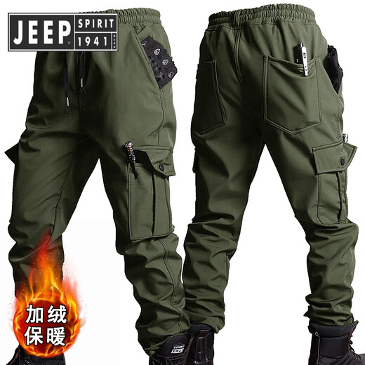 
JEEP SPIRIT Jeep Functional Winter Charge. Men's Tactical Military Hunting Clothing Jacket Working Cycling Jacket Defense Military Green 2XL 185 (165-180Jin[Jin equals 0.5 kg])