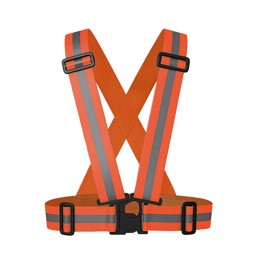 Elastic reflective suspenders reflective safety vest night reflective clothing riding driving construction site construction vest purple 4cm strap width