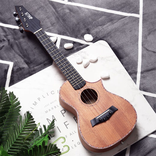 Jingjia Musical Instrument Internet Promi Ukulele weibliche kleine Gitarrenanfänger 23-Zoll-Schüler Kinder Jungen und Mädchen [23 Zoll] Schwarz-Weiß-Kontrast Voller Accessoires + Tuner