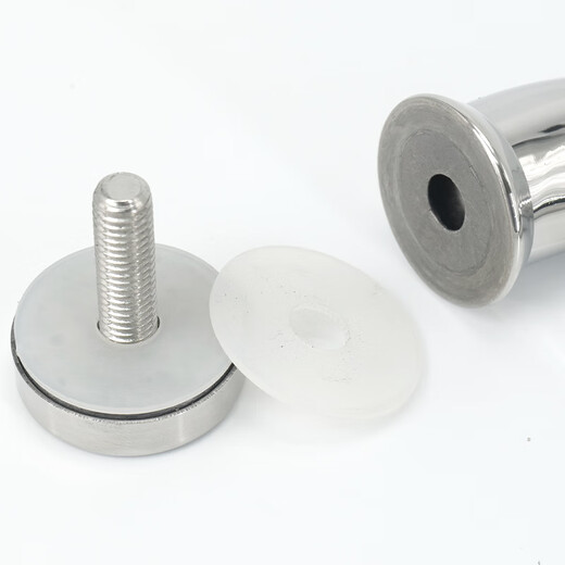 Bingyu bathroom glass door handle 304 stainless steel L-shaped long and short three-hole door handle bright extra thick 25*425*225mm BH-609