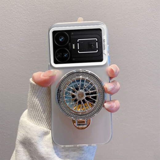 
Peno realme GT5 mobile phone case flash version protective case RMX3888 anti-fall high-end color silver matte [color silver shell] black realme GT5