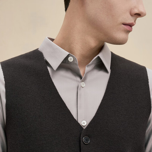 EMZ Ordos [ultra-light wool] New autumn and winter men's vest warm V-neck wool cardigan vest