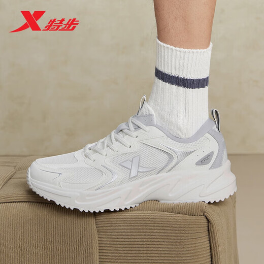 
Xtep men's shoes sports casual shoes spring and summer mesh breathable soft elastic lightweight heighten dad casual shoes men