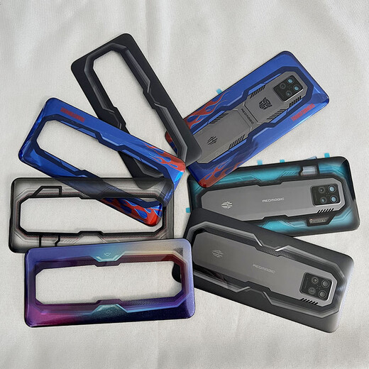 X Geeignet für Red Magic 7S Pro N709S N679J Heckabdeckung Glass Handy Batterieabdeckung Gehäuse 7Spro Heckabdeckung Deuterium vordere transparente Silberflügel mit Spiegel