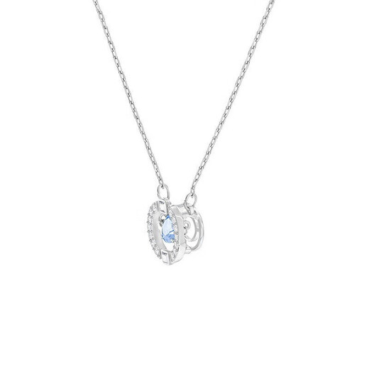 Swarovski (SWAROVSKI) Beating Heart Fashion Women's Necklace Clavicle Chain Girlfriend's Birthday New Year's Valentine's Day Gift - Handbag Not Included Blue 5279425