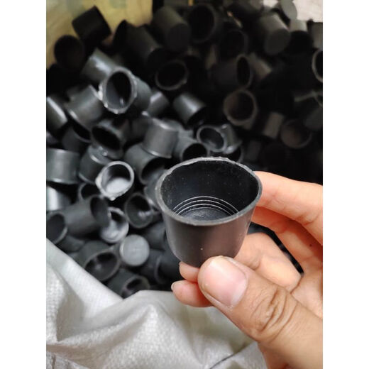 Sailotou Danyang Qingtian customized 1000 black steel bar protective caps steel wire head straight thread protective sleeve plastic sleeve 16 black 1000 2 points 2CM long