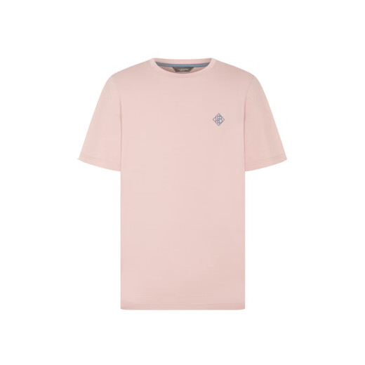 Jinba Herren-Kleidung (K-Boxing) Jinba Herren Kurzarm Baumwoll-T-Shirt Mulberry Seide Runde Hals Btct1301 Pink 175/l