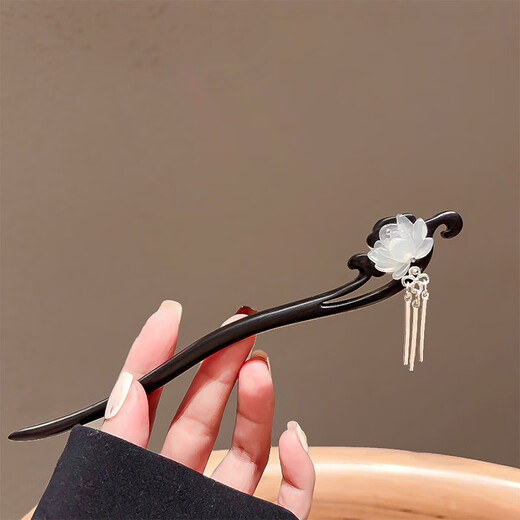 Bo Na Ling lotus wood hairpin for women, ancient style, Chinese style, tassel hairpin, hairpin, Hanfu headdress, birthday gift, lotus hairpin, boutique gift box, one
