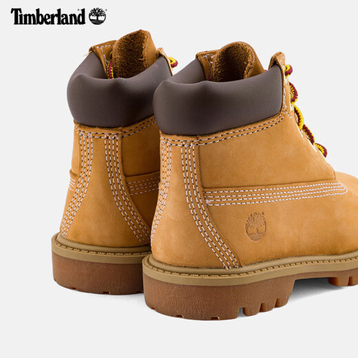 添柏岚（Timberland）官方小童鞋大黄靴马丁靴高帮户外旅行偏大|12809 12809W/小麦色 30 (6孔黄铜鞋眼)