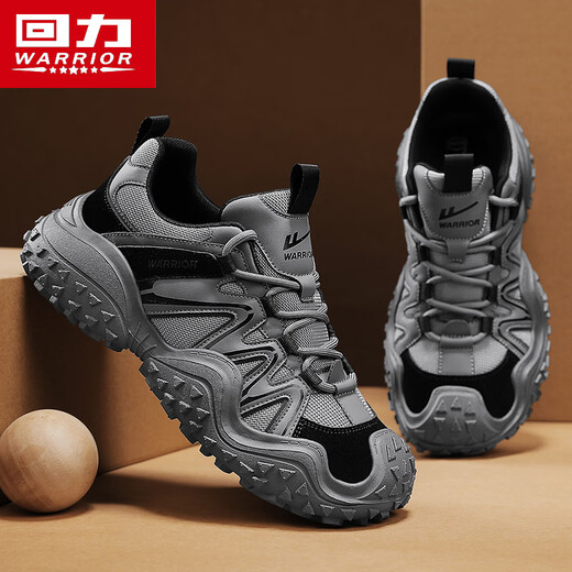 Warrior Dad Schuhe Männer vielseitige Gelegenheitsmänner Schuhe Sport Laufschuhe Männer 3891 Grau/Schwarz 44