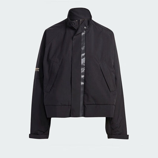 Adidas Clover Jacket Women's 2025 Summer New Fitness Sportswear Windproof Casual Standing Collar Jacket IB7374 IB7374 Black S