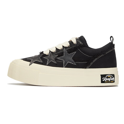 
Kaalixto canvas shoes, trendy star shoes, national trend design, retro, popular versatile couples, star shoes, men and women, black 38