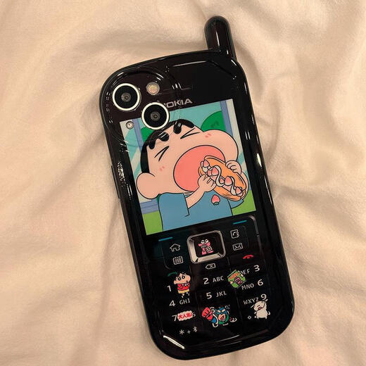 Carton amusant et mignon adapté à Apple 14Promax Mobile Phone Case Big Brother iPhone 13 Nouveau 12 Silicone 11 Femme XS / XR couple 14 13897 Crayon Shin-Apple iPhone 7