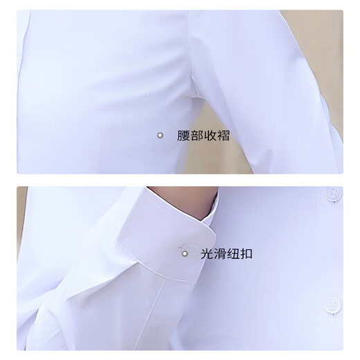 Romon [Modal breathable] shirt for women with autumn loose long-sleeved shirt for business slim fit slim bottom shirt black L