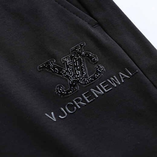 VJC (VJC) Frühlings- und Sommer -Herren neue Hosen gerade schlank und schlank leichter Luxus -Geschäftslöhne Casual Hosen B23BP3527 Black 54/xxl