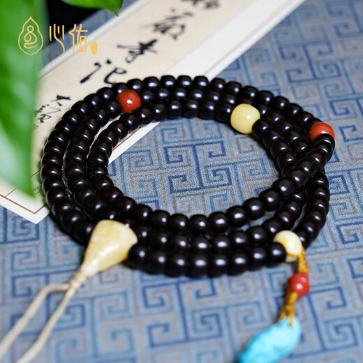 Xinyounan red beeswax turquoise three-way Buddha head and back cloud disciple beads passion seeds star and moon bodhi accessories full set cultural toys S2 set suitable for 5-6mm