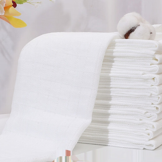 Hanhanle 10-pack baby diapers baby diapers newborn meson cloth breathable washable gauze washable ring cotton gauze 50X80CM double-layer pure cotton gauze diaper 10-pack free diaper pants + diaper buckle