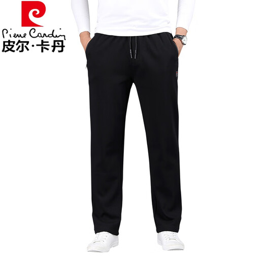 Pierre Cardin Coton Mercered Cotton Sports Pantalons Spring et automne pantalon en tricot droit des hommes et pantalon décontracté de la taille plus