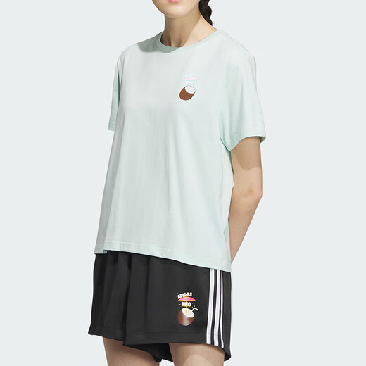 Adidas T-shirt à manches courtes pour femmes Nouvelles vêtements de sport classiques simples confortables en vrac soufflé cou rond rond half ip3879 2xl