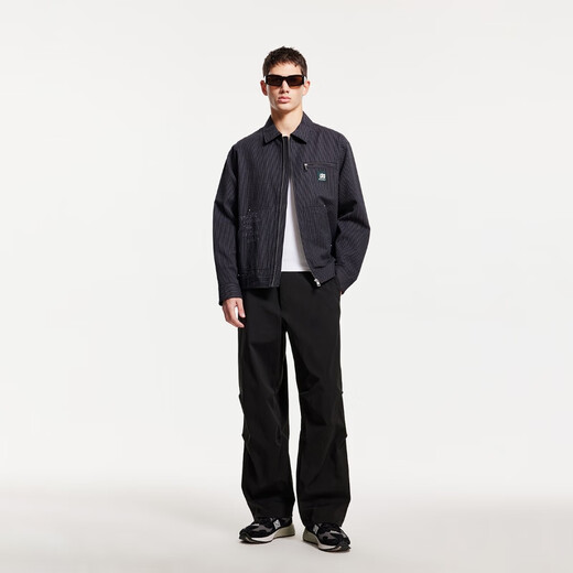 杰克·琼斯（JACK&JONES）降落伞兵裤男夏季工装裤凉感男裤略宽松休闲裤轻薄款潮流裤子 E40黑色 31 175 31