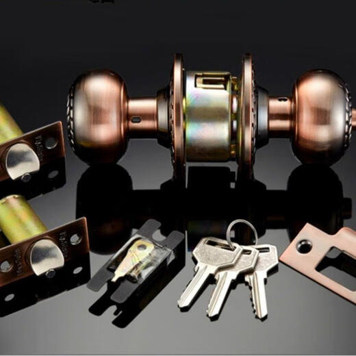 
Huilide Custom Brand FQ-9214AC Bronze Ball Lock Indoor Bedroom Door Lock Stainless Steel Ball Lock White 35-50mm Right Open With Key