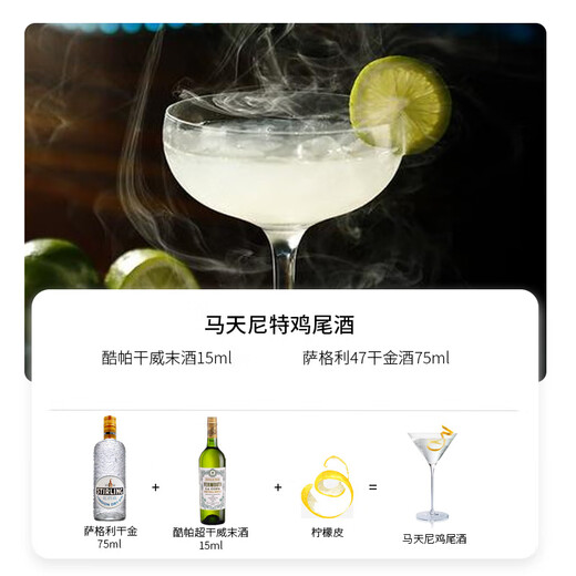 欧帅六大基酒组合 鸡尾酒调酒套装 威士忌 龙舌兰 金酒花式调酒搭配 马天尼鸡尾酒套装700mL2瓶