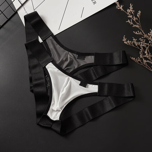 Tanga-Männer l Männer Persönlichkeit Doppeler Tanga Sexy Tanga Tanga Ridge Erotische Unterwäsche Halbpack White M.