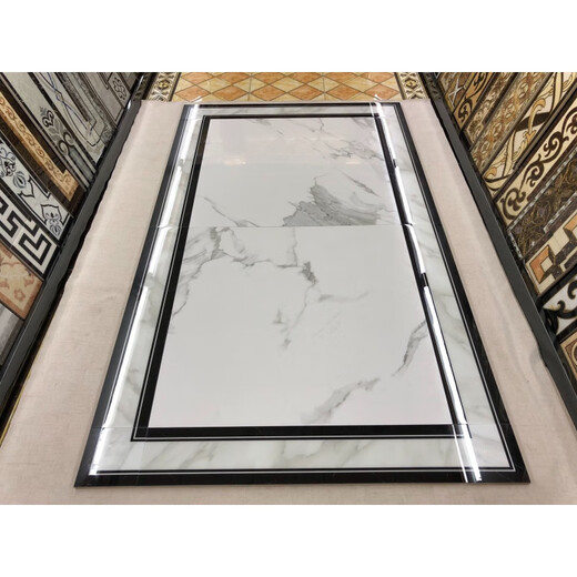 
XMSJ Foshan floor tiles 15 cm wave wire living room wave wire floor tiles line decorative skirting line 150x800 150x800 microcrystalline waveguide 15869