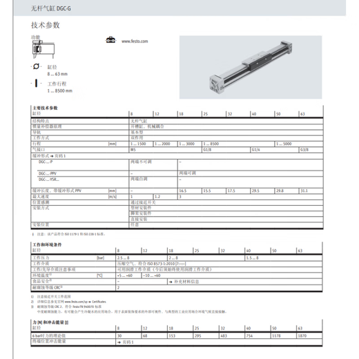 FESTO Festo rodless cylinder-12/1825324050--DGC details/18/25/32/40/50-G-GF- DGC12200GPA 1825324050GGFKFY