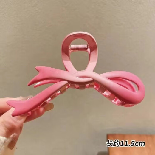 丹琴渐变蝴蝶结抓夹女2025新款高级感鲨鱼夹发量多盘发夹子发夹后脑勺 发夹 渐变蓝黑色
