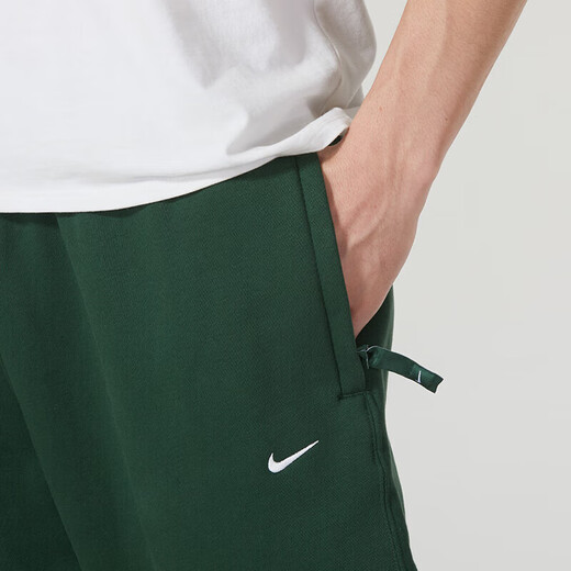 耐克（NIKE）绿色加绒长裤男宽松束脚裤防风运动裤保暖休闲卫裤DX1365 绿色_DX1365-323 偏大一码 L 推荐130-150斤