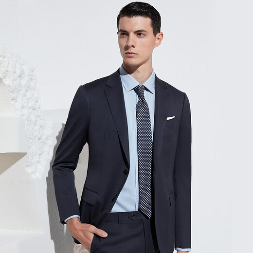 Announcement bird spring formal suit (single top) work wool suit men EBB221009 blue 48A
