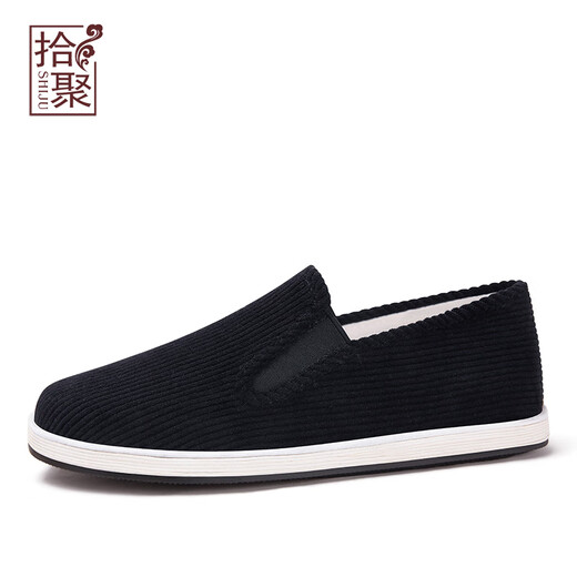 SHIJU Old Beijing tela zapatos para hombres primavera y otoño nuevos zapatos de tela de mil capas hechos a mano de miles