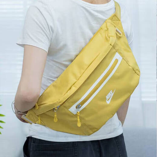 耐克（NIKE）单肩包 夏季新款小LOGO运动包休闲包便携腰包胸包大容量斜挎包 DN2556-725-棕黄色