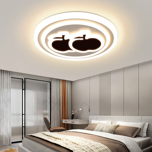 Op Light Bedroom Light 2024 New Internet Celebrity LED Ceiling Light Room Light Zhongshan Master Bedroom Lighting Modern Simple Lighting Circle 40cm Three Color Dimming 24 Wa*2