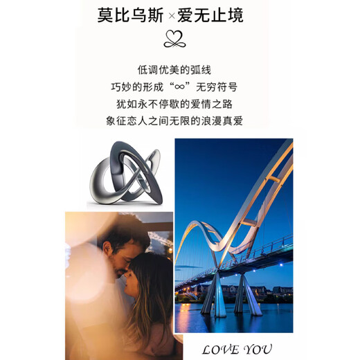 MZMZ platinum ring Mobius pt950 platinum pairing ring for men and women engagement wedding birthday anniversary gift light luxury model-Mobius couple ring