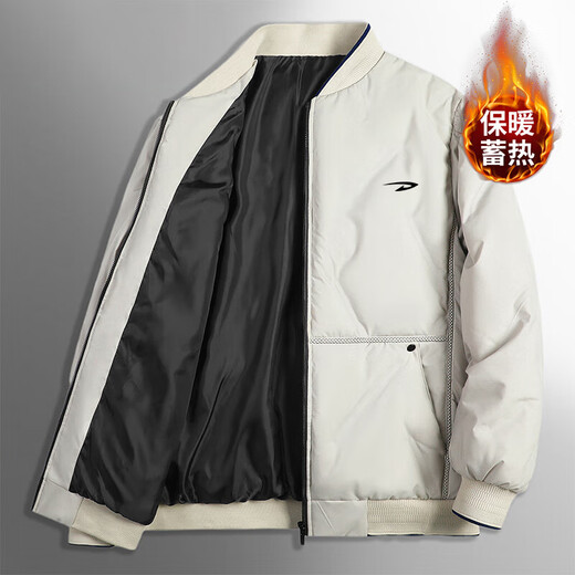 Delhui Cotton Coat Men's Winter Cotton Coat Collier de baseball masculin d'âge moyen d'âge moyen et de pain de pain à coups de pain et de couple de couple à vent et de couple lâche des jeunes.