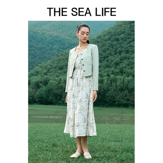 THE SEA LIFE欧海一生 小香风外套24春夏抗皱别致XA15052 水雾色 M