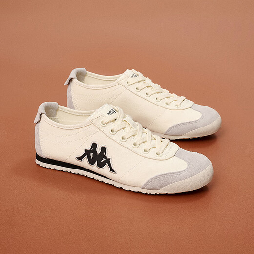 Chaussures pour hommes consécutives Kappa, chaussures de formation de De l'En, chaussures de toile rétro basses 2025 pour hommes, Sports respirants et chaussures de planche décontractées, blanc / noir 42 (260 mm)