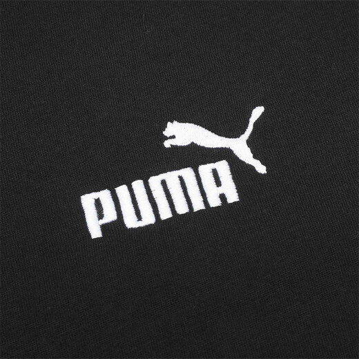 Puma (Puma) Sports et T-shirt à manches courtes brodés décontractés pour hommes et femmes 2025 Printemps et été Nouveau Top Simple 691550 Black-01 L (180 / 100A)